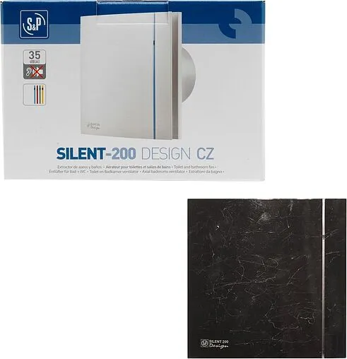 Вентилятор вытяжной Soler &amp; Palau SILENT-200 CZ MARBLE BLACK DESIGN 4C