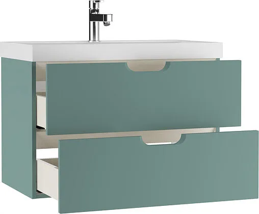 Тумба-умывальник подвесной Домино Dune 80 олива DD2506T+4627173210188