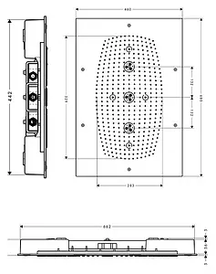 Лейка верхнего душа без подсветки Hansgrohe Raindance Rainmaker 680/460 3jet хром 28417000, 2