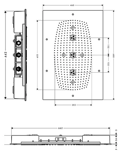 Лейка верхнего душа без подсветки Hansgrohe Raindance Rainmaker 680/460 3jet хром 28417000