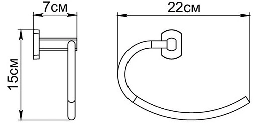 Полотенцедержатель Grampus Coral хром GR-7011