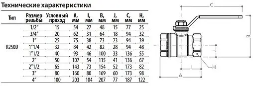 Кран шаровый 3"в x 3"в Giacomini R250X010 Кран шаровый 3"в x 3"в Giacomini R250X010