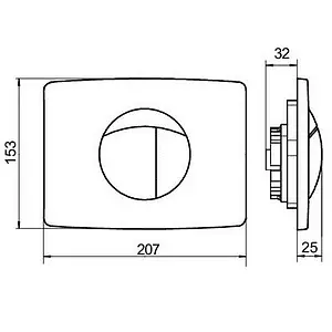 Клавиша смыва для унитаза Sanit S701 16.701.81..0000 хром глянцевый, 2