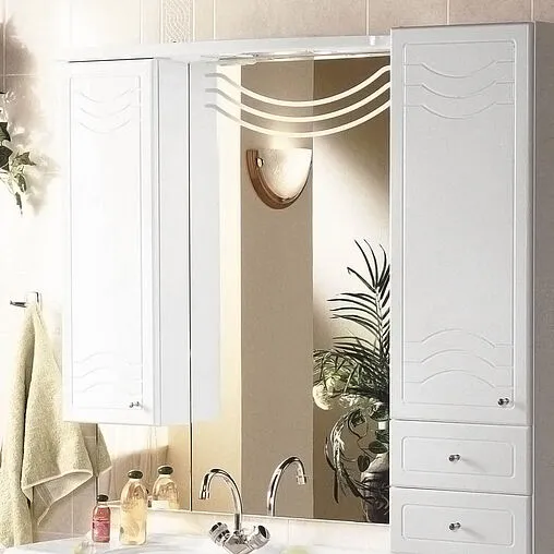 Шкаф-зеркало Aquaton Домус 95 L белый 1A001002DO01L