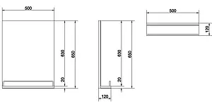 Зеркало Cersanit Smart 50 ясень B-LU-SMA, 2