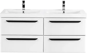 Тумба-умывальник подвесная Cezares Eco 120 Bianco Lucido ECO-1200-4C-SO-2-BL+CZR-1200/480-2-LV-MR-ECO Тумба-умывальник подвесная Cezares Eco 120 Bianco Lucido ECO-1200-4C-SO-2-BL+CZR-1200/480-2-LV-MR-ECO, 1