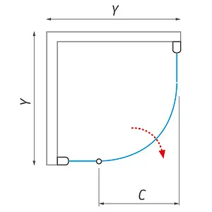 Душевое ограждение 800x800мм прозрачное/матовое стекло Roltechnik Austin AUSTIN/800 N0128, 3