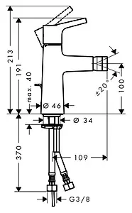 Смеситель для биде Hansgrohe Talis S хром 72200000, 2