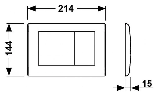 Клавиша смыва для унитаза TECEplanus 9240320 сатин
