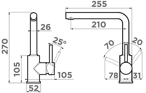 Смеситель для кухни Omoikiri Nakagawa-BE ваниль/хром 4994308