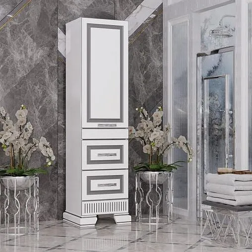 Шкаф-пенал напольный Opadiris Оникс 50 R белый Z0000005504