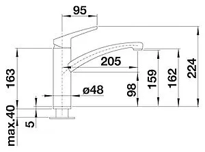 Смеситель для кухни Blanco Nea серый беж 519410 Смеситель для кухни Blanco Nea серый беж 519410, 2
