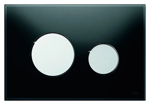 Клавиша смыва для унитаза TECEloop 9240656 кнопки/хром глянцевый, панель/стекло черный