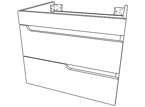 Тумба под умывальник подвесная Айсберг Веста 60 белый DV5914T