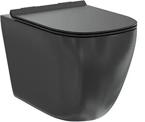 Унитаз подвесной безободковый Logan L5W City черный матовый 00312556, 1