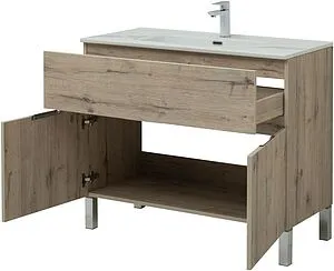 Тумба-умывальник напольная Aquanet Алвита New 70 белый матовый 00303901+00284027, 5