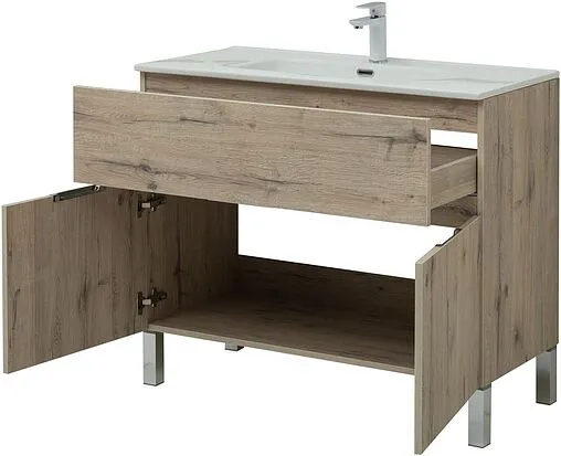 Тумба-умывальник напольная Aquanet Алвита New 70 белый матовый 00303901+00284027