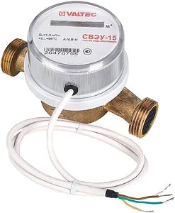 Счетчик воды импульсный электронный Ду15 Valtec СВЭУ-15 VLF-U-15-3.110.RS Счетчик воды импульсный электронный Ду15 Valtec СВЭУ-15 VLF-U-15-3.110.RS, 1