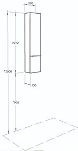 Шкаф Aquaton Мишель 23 фьорд/дуб рустикальный 1A244303MIX30 Шкаф Aquaton Мишель 23 фьорд/дуб рустикальный 1A244303MIX30, 2