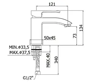 Смеситель для раковины Paffoni Level хром LES071CR Смеситель для раковины Paffoni Level хром LES071CR, 2
