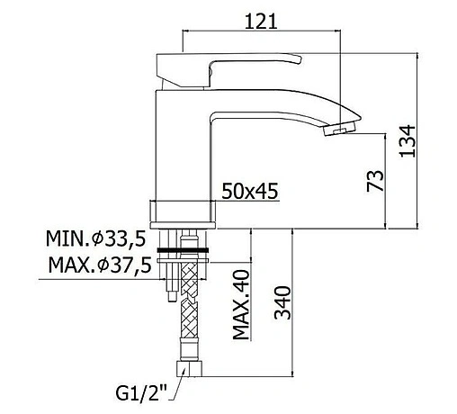 Смеситель для раковины Paffoni Level хром LES071CR