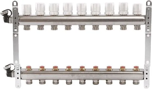 Группа коллекторная распределительная 9 отводов 1&quot;в/в x ¾&quot;ек Uni-fitt 451I4309