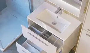 Тумба-умывальник подвесная Raval Frame 75 белый Fra.01.75/P/W+QDR75SLWB01 Тумба-умывальник подвесная Raval Frame 75 белый Fra.01.75/P/W+QDR75SLWB01, 3