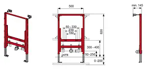 Инсталляция для биде TECEprofil 9330005 Инсталляция для биде TECEprofil 9330005, 4