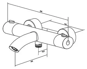 Термостат для ванны Am.Pm Sense хром F7550000 Термостат для ванны Am.Pm Sense хром F7550000, 2