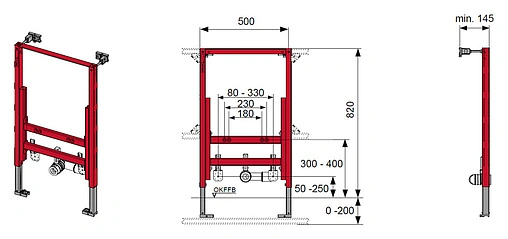 Инсталляция для биде TECEprofil 9330005