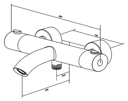 Термостат для ванны Am.Pm Sense хром F7550000 Термостат для ванны Am.Pm Sense хром F7550000
