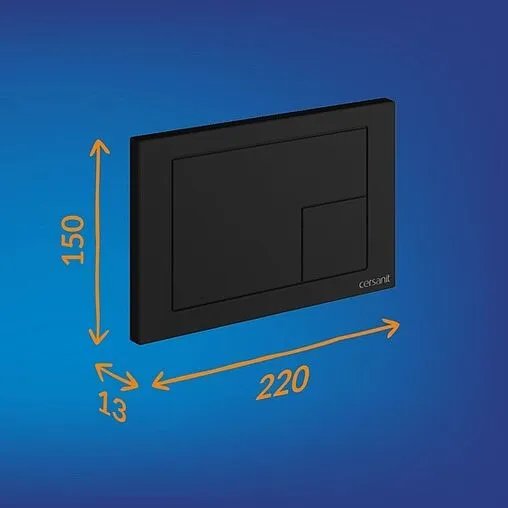 Клавиша смыва для унитаза Cersanit Corner 68324 черный матовый