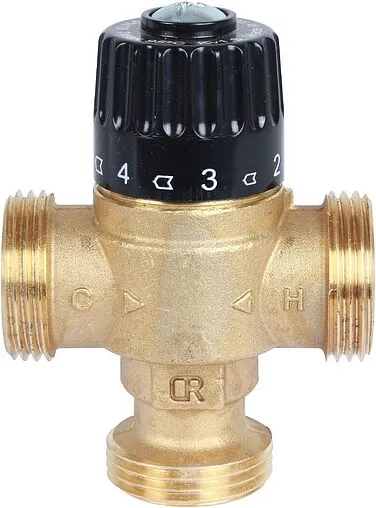 Трехходовой термостатический смесительный клапан 1&quot; +30...+65°С Kvs 1.8 Stout SVM-0125-186525