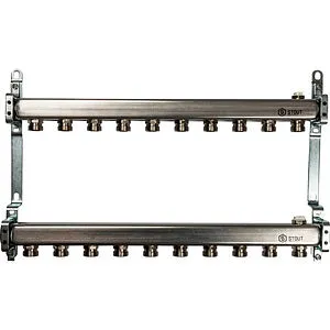 Группа коллекторная распределительная 10 отводов 1&quot;в/в x ¾&quot;ек Stout SMS 0923 000010, 1