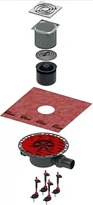 Трап горизонтальный Set TECEdrainpoint S 100x100мм KDP-S120 Трап горизонтальный Set TECEdrainpoint S 100x100мм KDP-S120, 1