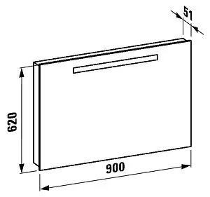 Зеркало с подсветкой Laufen Case 90 4.4724.1.996.144.1, 2