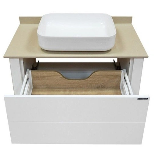 Тумба-умывальник напольная Comforty Лондон 90-1 белый/бежевый 00-00006547CF