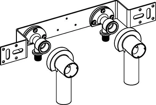 Монтажная планка с водорозетками аксиальная 16мм x ½&quot;в TECEflex 765130