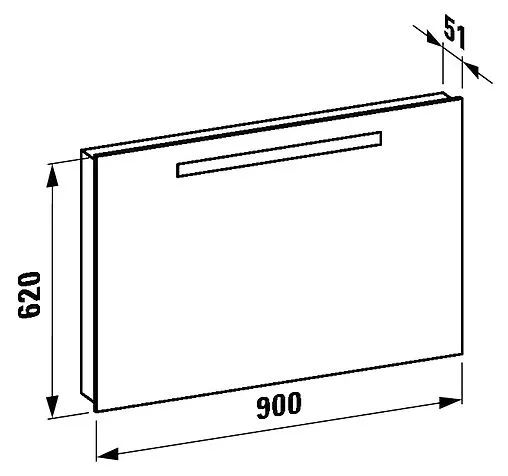 Зеркало с подсветкой Laufen Case 90 4.4724.1.996.144.1