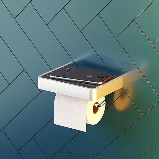 Держатель туалетной бумаги Damixa Jupiter чёрный матовый/алюминий DA77341500