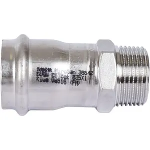 Муфта пресс переходная 35мм x 1"н Sanha NiroSan 9243G 69243G351 Муфта пресс переходная 35мм x 1"н Sanha NiroSan 9243G 69243G351, 4