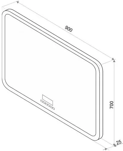 Зеркало с подсветкой Continent Demure Led 90x70 с музыкальным блоком, с подогревом белый ЗЛП448