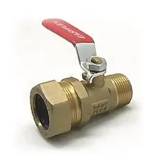 Кран шаровый с переходом на гофрированну трубу 15мм x ½&quot;н Kofulso Кр15М