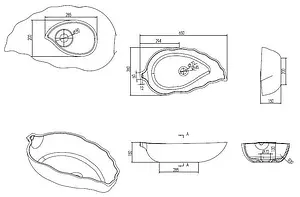Раковина Aquanet Blossom V44 65 белый матовый 00198930, 2