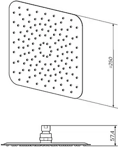 Лейка верхнего душа Am.Pm хром F05S0002, 2