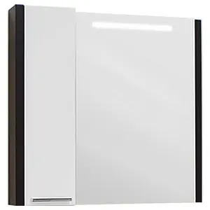 Шкаф-зеркало Aquaton Брайтон 100 L белый/венге 1A176702BR500, 1