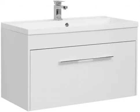Тумба-умывальник подвесная Aquanet Августа 100 белый 00210019+00204096 Тумба-умывальник подвесная Aquanet Августа 100 белый 00210019+00204096, 1