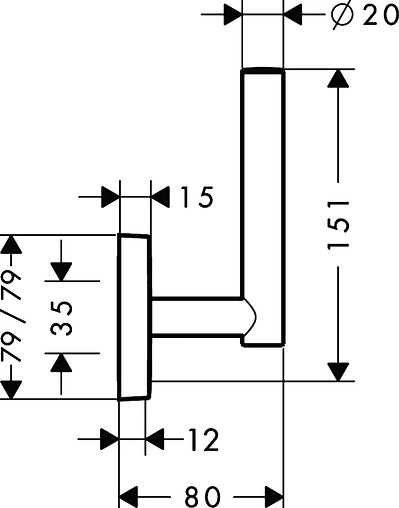 Держатель для запасных рулонов Hansgrohe PuraVida хром 41518000