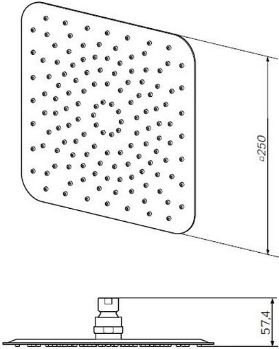 Лейка верхнего душа Am.Pm хром F05S0002