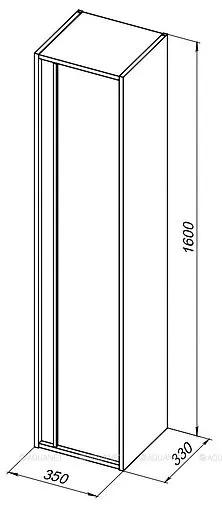 Шкаф-пенал подвесной Aquanet Lino 35 белый 00253909